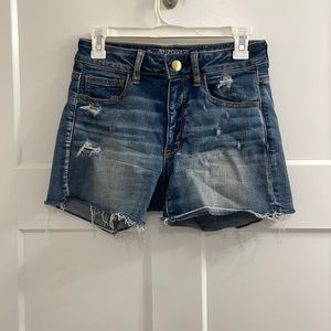 American Eagle, High rise denim shorts